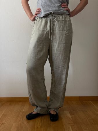 ARKET Leinenhose - Hellgrün / Salbei - 100% Leinen - Gr. S