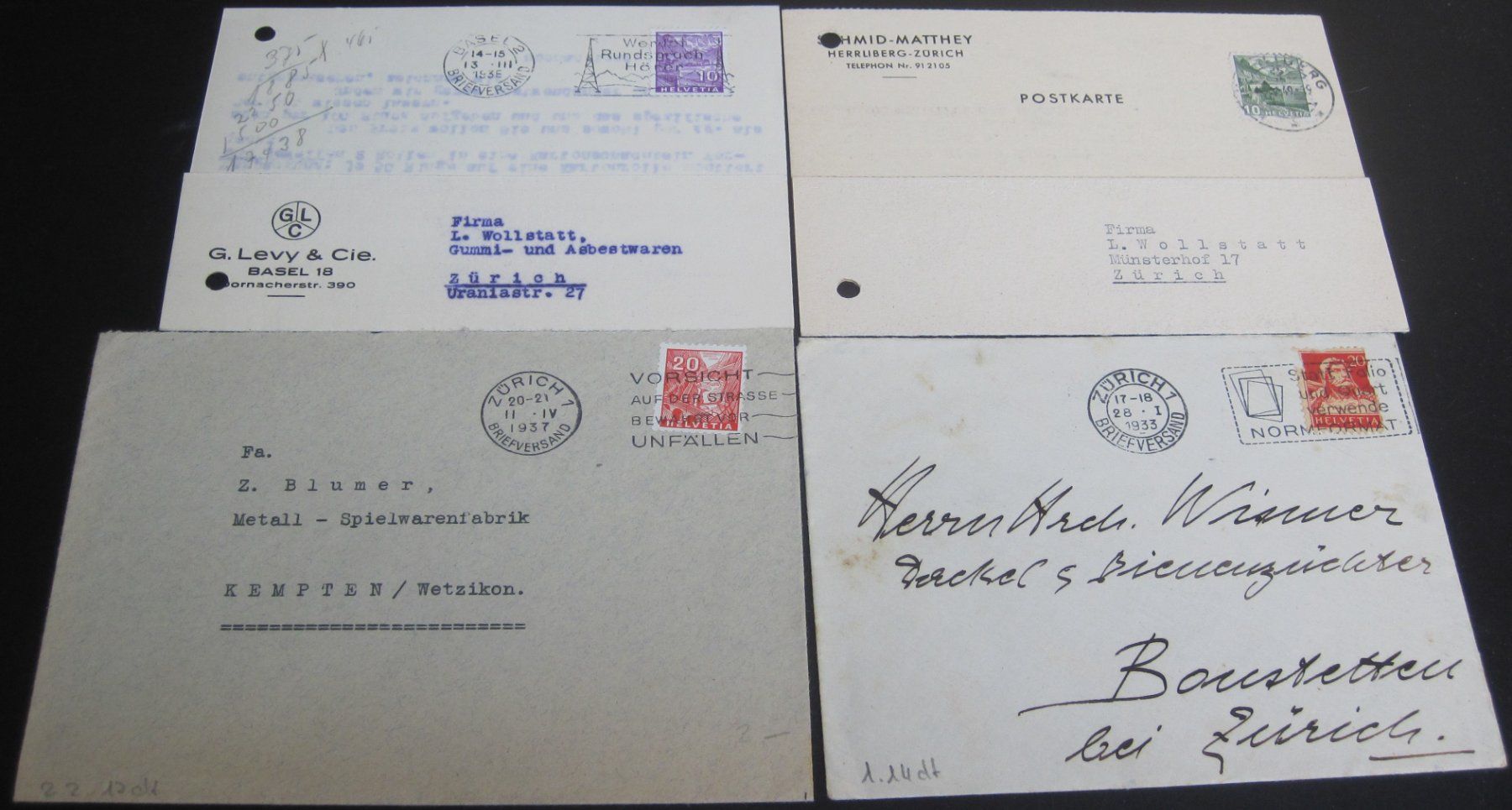 Tutti i francobolli: 40 alte Bedarfsbriefe, Karten, usw. – Usato da Waltenschwil venduto da lehrblaetz55 6
