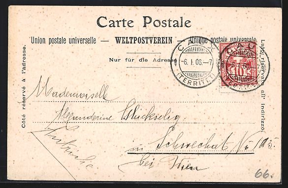 Cartoline postali: Caux sur Territet, le Palace-Hotel dans  – Usato da Berlin venduto da bartko-reher 1