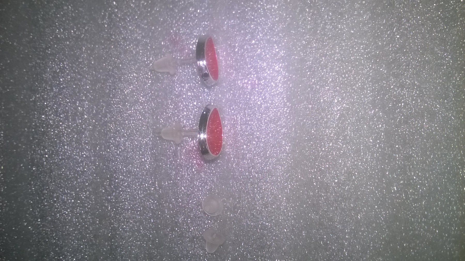 Orecchini pendenti & Orecchini a lobo: OHRRINGE MODESCHMUCK,,SILBER FARBE MIT ROT FARBE,,GLANZIG – Nuovo (secondo la descrizione) da Basel venduto da bijoutrie_4 3