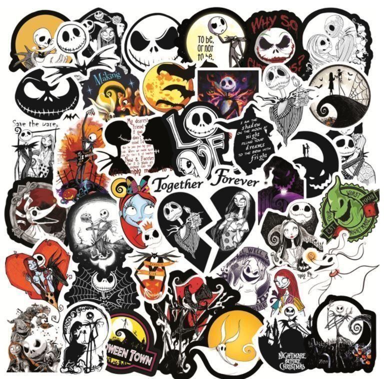 Sticker: Nightmare before Christmas Jack Skellington DVD Stickerset – Nuovo e nell'imballaggio originale da Dättlikon venduto da easythings 1