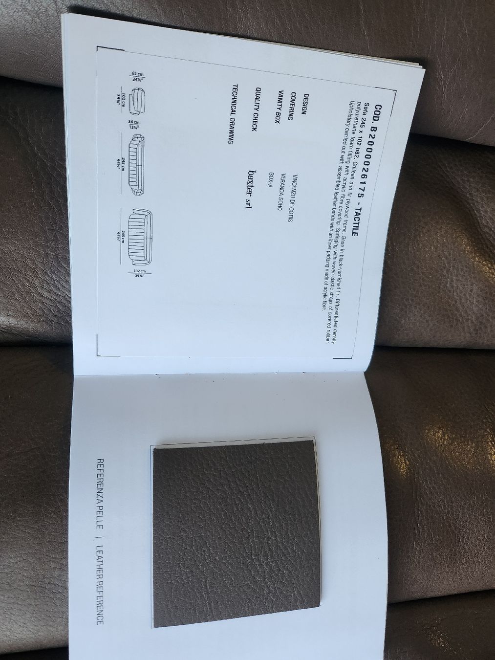 Baxter Divani: Baxter - Tactile sofa by Vincenzo De Cotiis – Nuovo (secondo la descrizione) da Gelderland venduto da HermsenDesign 9