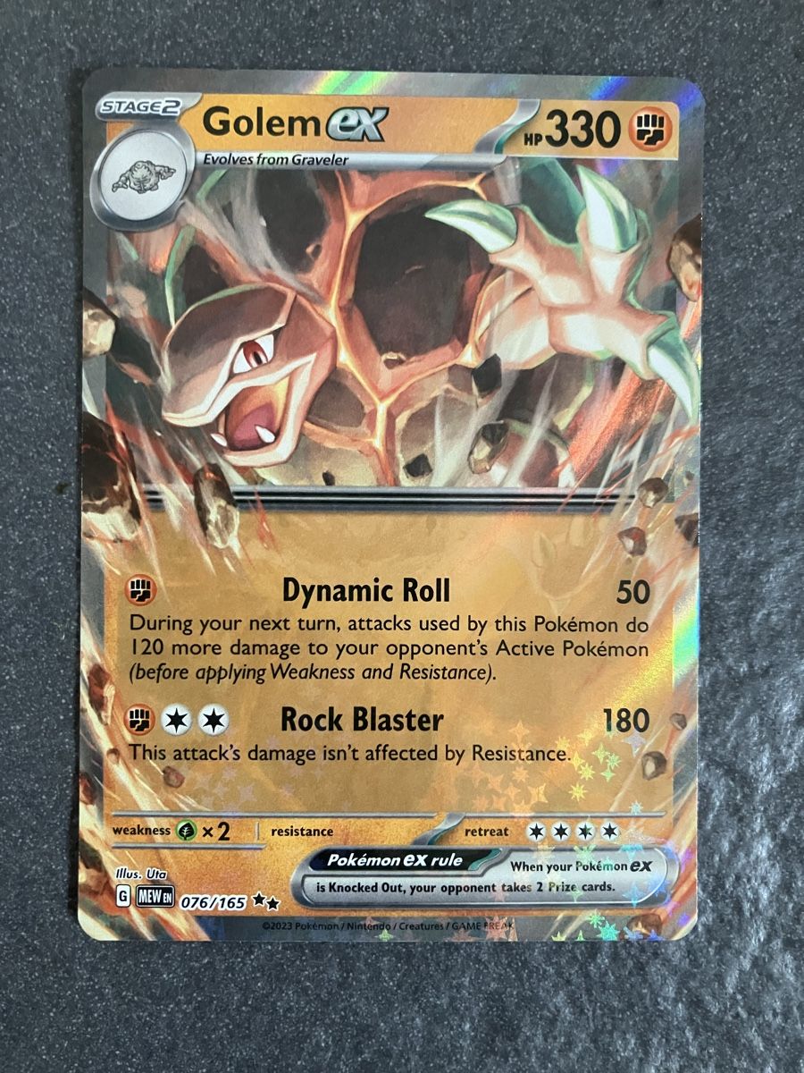 Pokémon Carte collezionabili: Pokemon Golem ex, Ultra Rare, Mint, Set 151 – Nuovo (secondo la descrizione) da Lyss venduto da Sandera20