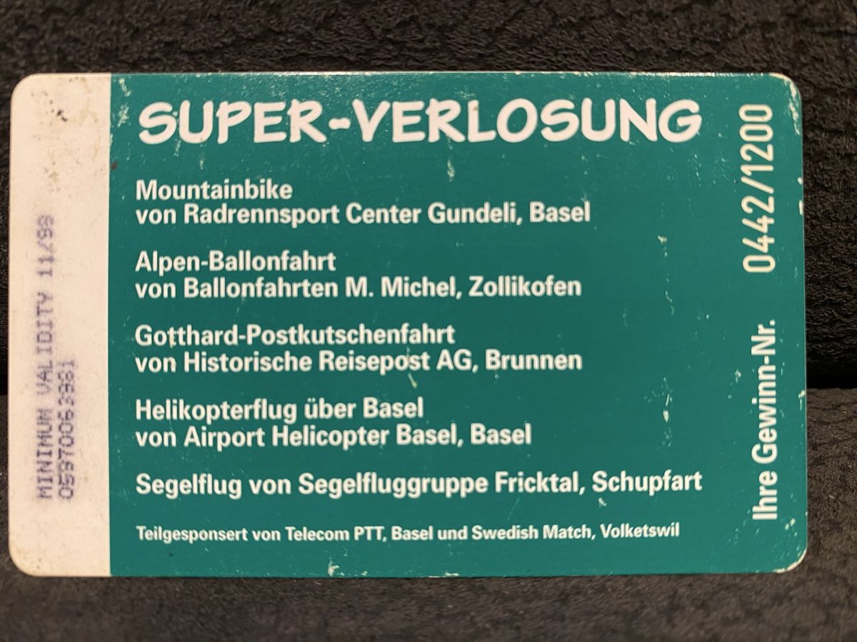 Schede telefoniche: P-taxcard – Usato da Lausanne venduto da babacard10 1