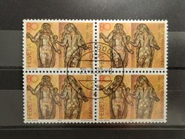 1989 100 Jahre Uni Fribourg Viererblock Top Stempel