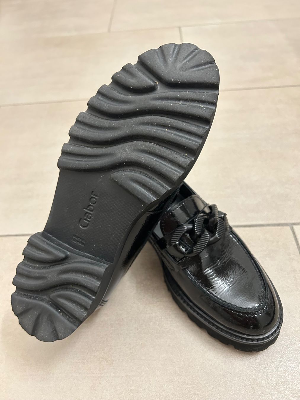 Gabor Scarpe da donna: Gabor - Mocassins vernis noir, taille 3 – Usato da Solothurn venduto da MO_C23 2