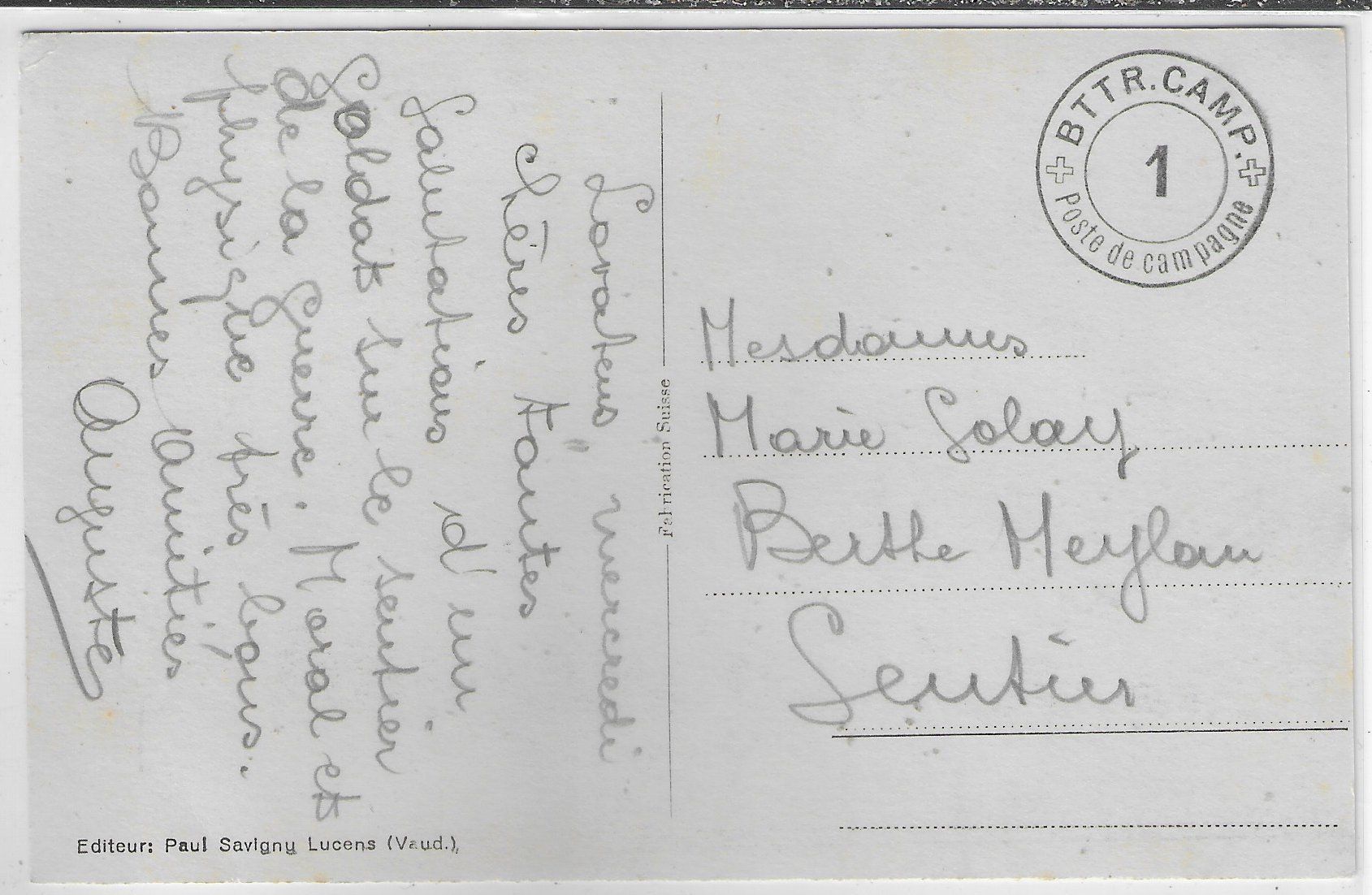 Cartoline postali: Lovatens - College et rue principale – Usato da Ettingen venduto da Kartenplanet 1