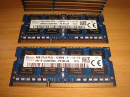 2 stück 8gb ddr3 PC3L 12800 (1600) RAM für Laptop.