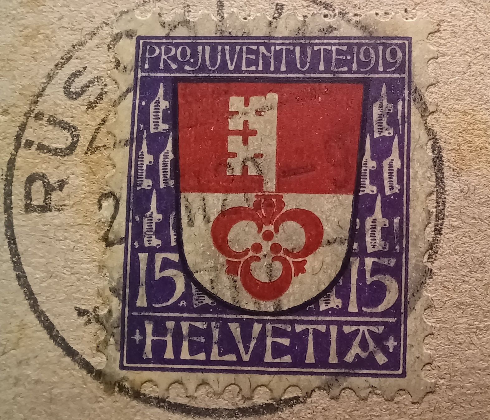 Cartoline postali: Postkarte, Handgemalt, 1920 – Usato da Aarau Rohr venduto da mgvw 2