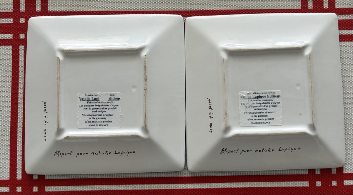 Piatti: 2 Assiettes Ours "Natalie Lapique" Peintes Main – Usato da Conthey venduto da Cathlouz 1
