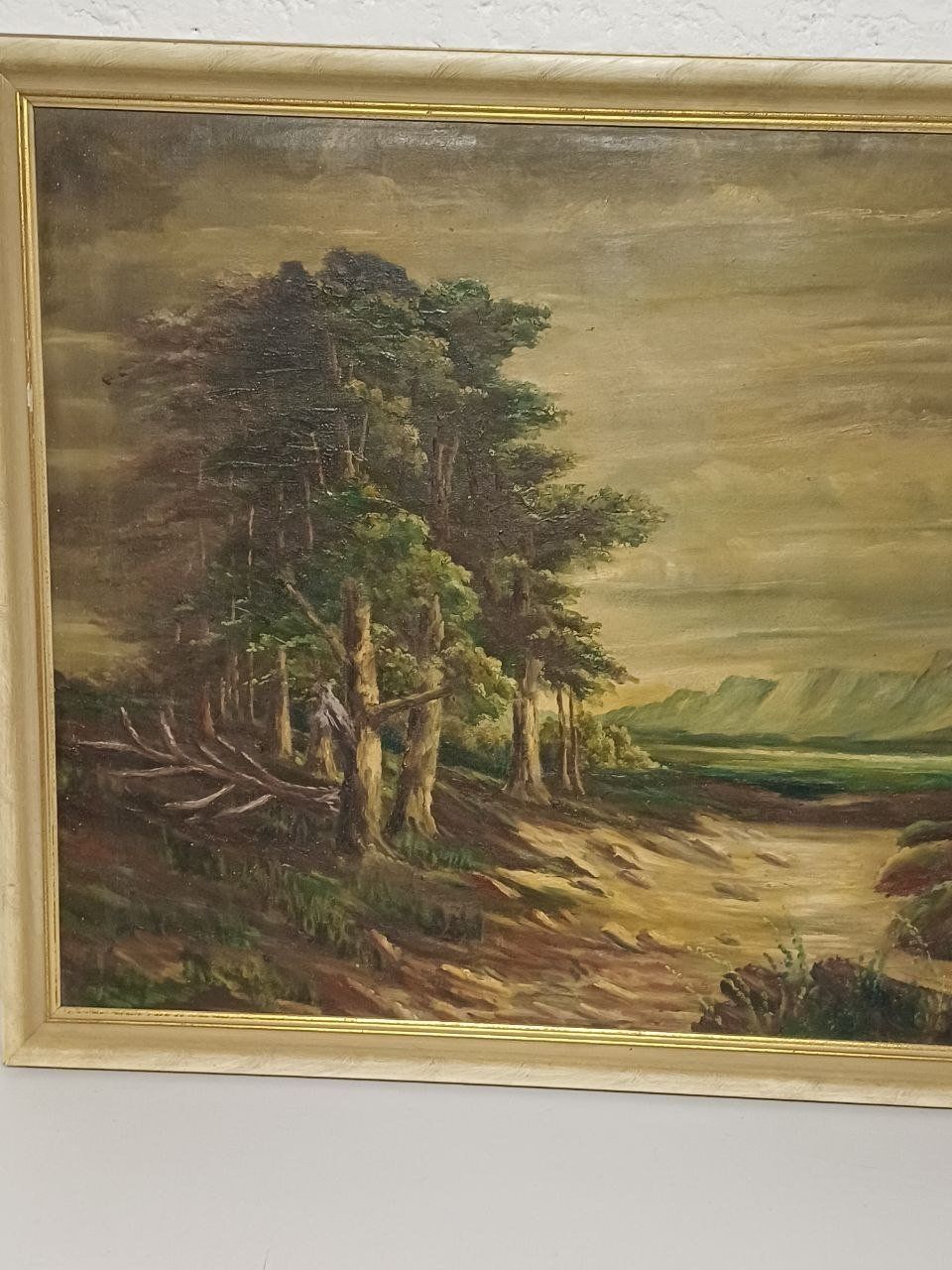 Gemälde: Großes Ölgemälde "Eichen im Moor" (1935) – Gebraucht aus Bern von Yunkom 1
