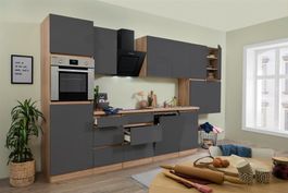 833 Küchenzeile Küchenblock 380cm E/SO/GR -Küche Einbauküche
