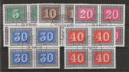 1945 : PAX Nr. 262 - 266 im Viererblock, KP 137.--