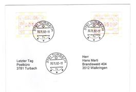 Letztagsbrief:  Poststelle 3781 TURBACH