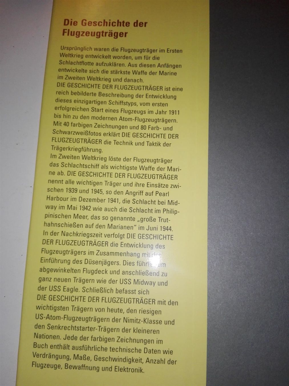 Bücher: Die Geschichte der Flugzeugträger                    ©'1999 – Gebraucht aus St.Gallen von elk2022 7
