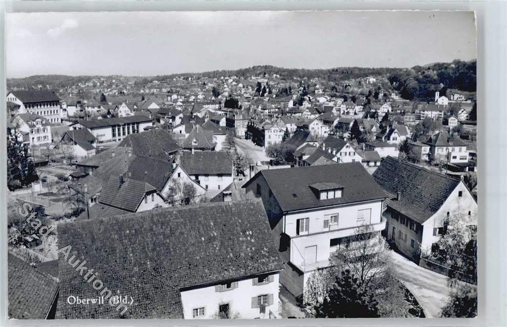 Cartoline postali: Oberwil BL Ortsansicht Nr.8231 , 1950 – Usato da Solothurn venduto da Bepposol