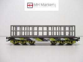 Märklin 4868 Schwerlastwagen mit Steinkäfig ÖBB AC WS H0