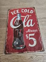 plaque metal coca cola 