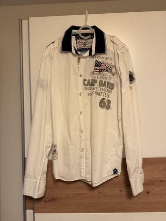 Herren Hemd Camp David weiss Muscle Fit Grösse XL gebraucht