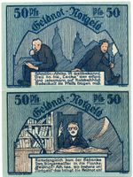 Deutschland Notgeld Schmölln (Thüringen) 2 x 50 Pfennig 1921