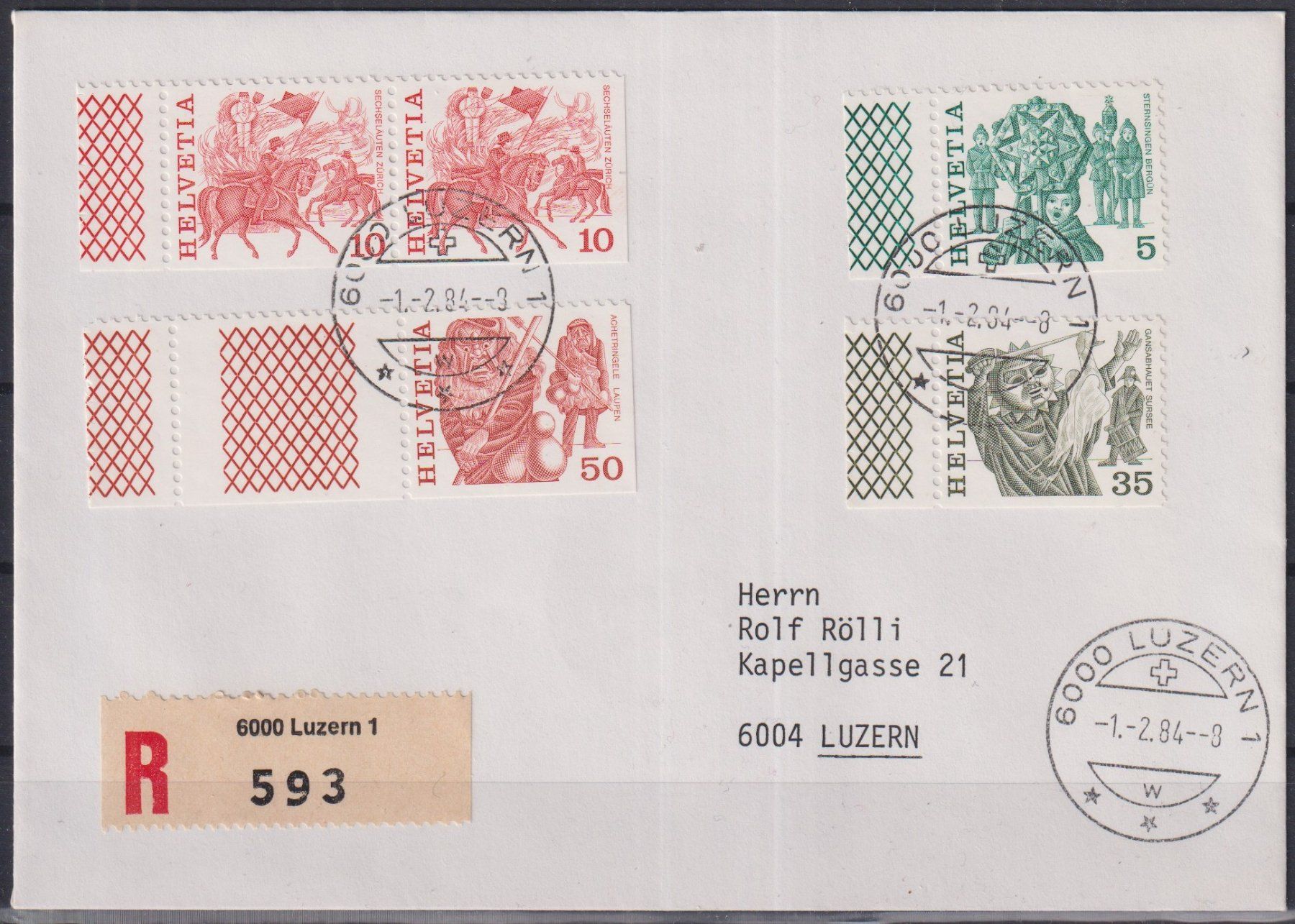 Tutti i francobolli: K87) FDC aus Markenheft 1984 – Usato da Claro venduto da Chanty7