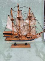 Antike Segelschiff "Revenge" Schiffsmodell Holz 25X25cm