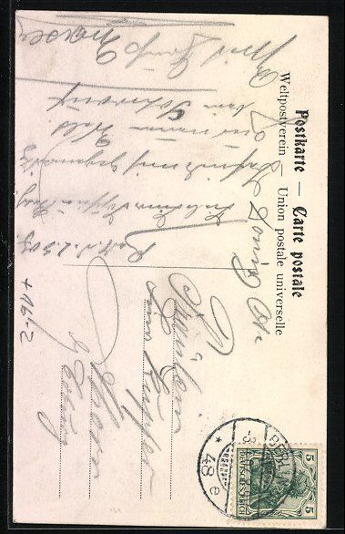 Cartoline postali: Berlin-Neukölln, Paar mit Gepäck auf e – Usato da Berlin venduto da bartko-reher 1