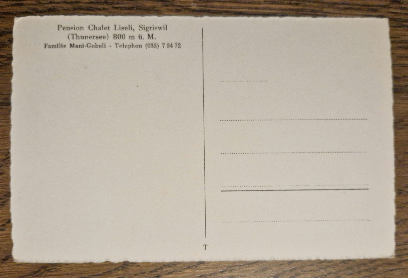 Cartes postales: Pension Châlet Liseli Sigriswil – D'occasion à Ebikon par Donar50 1