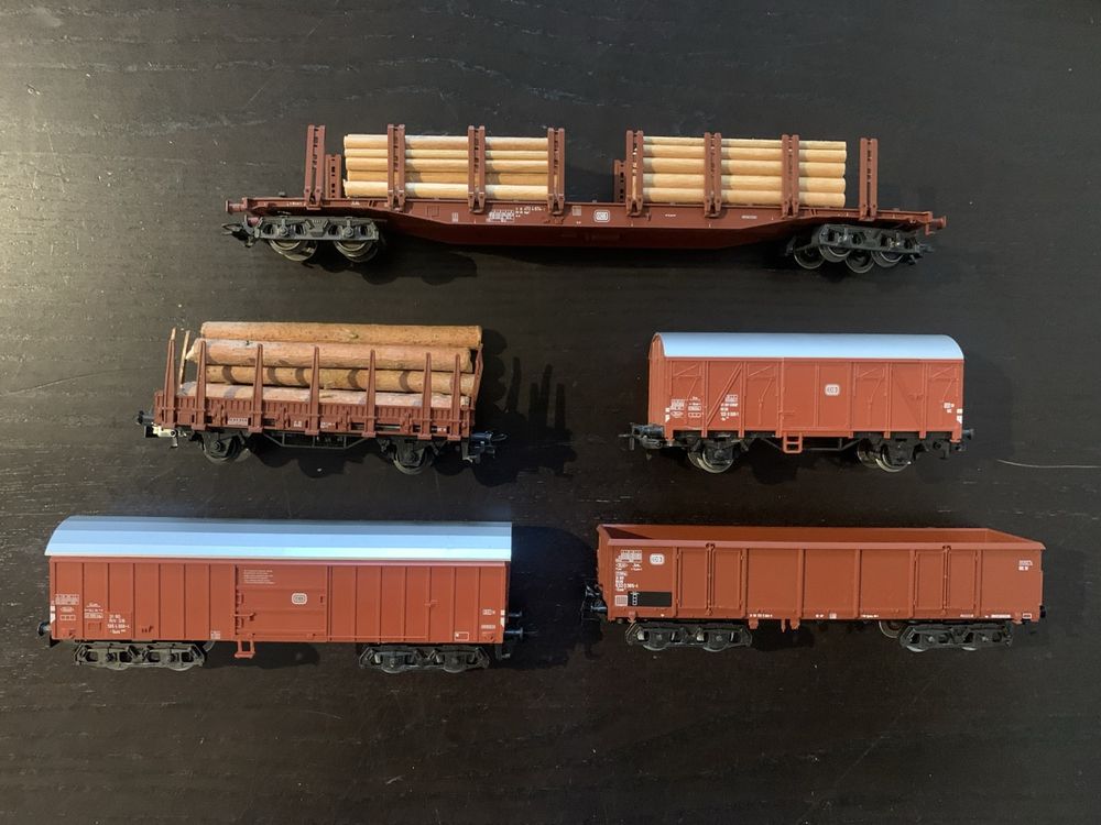 Rame De 5 Wagons Marchandises Jouef HO – Silos 2 Essieux (Occasion)