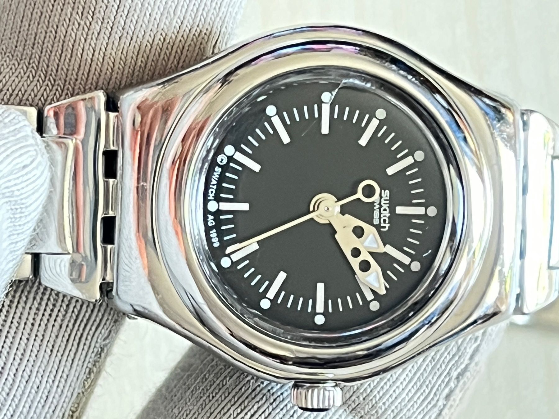 Swatch Orologi: Swatch Armbanduhr silberfarben Damen – Usato da Grenchen venduto da chththl 7