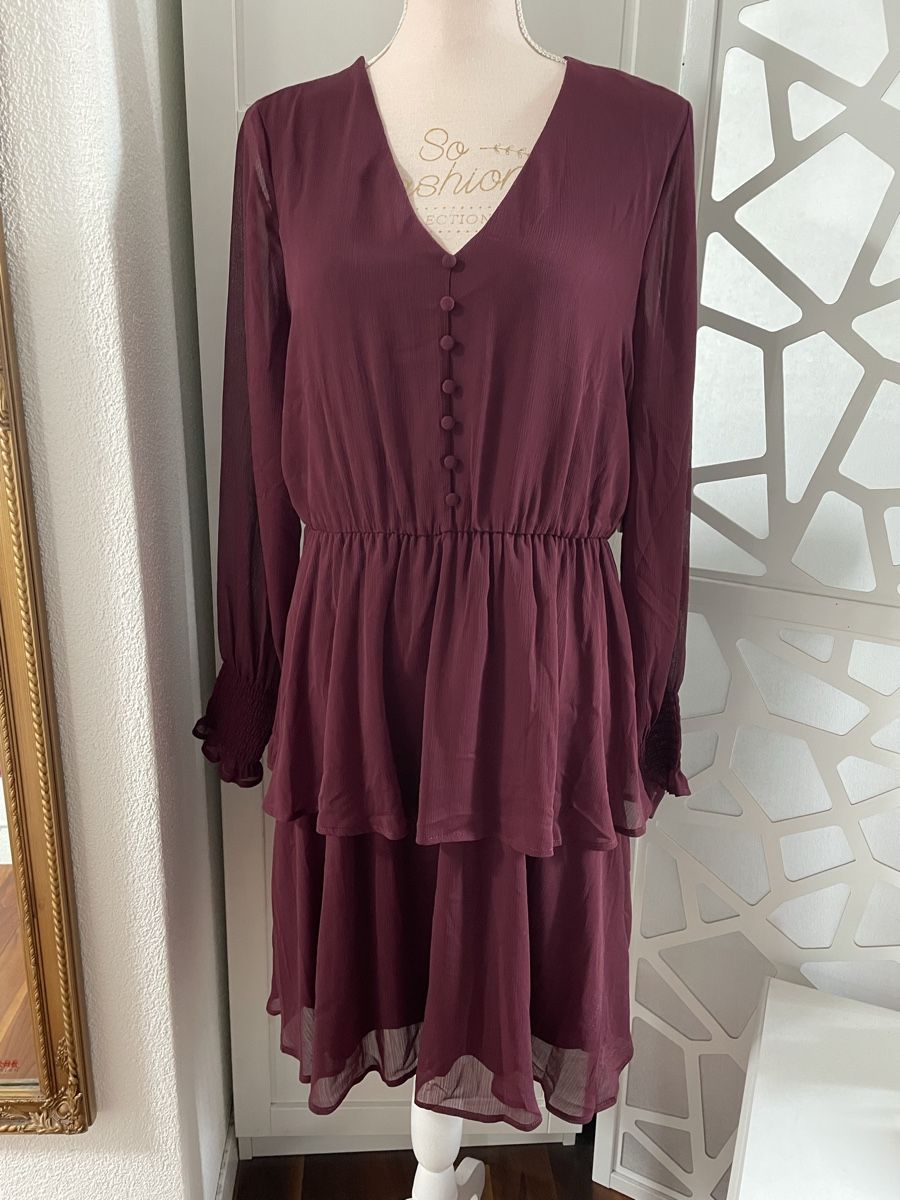 Vero Moda Kleider: Vero Moda Kleid, Gr. L, Burgunderrot – Gebraucht aus Fehraltorf von Nadja0205 1