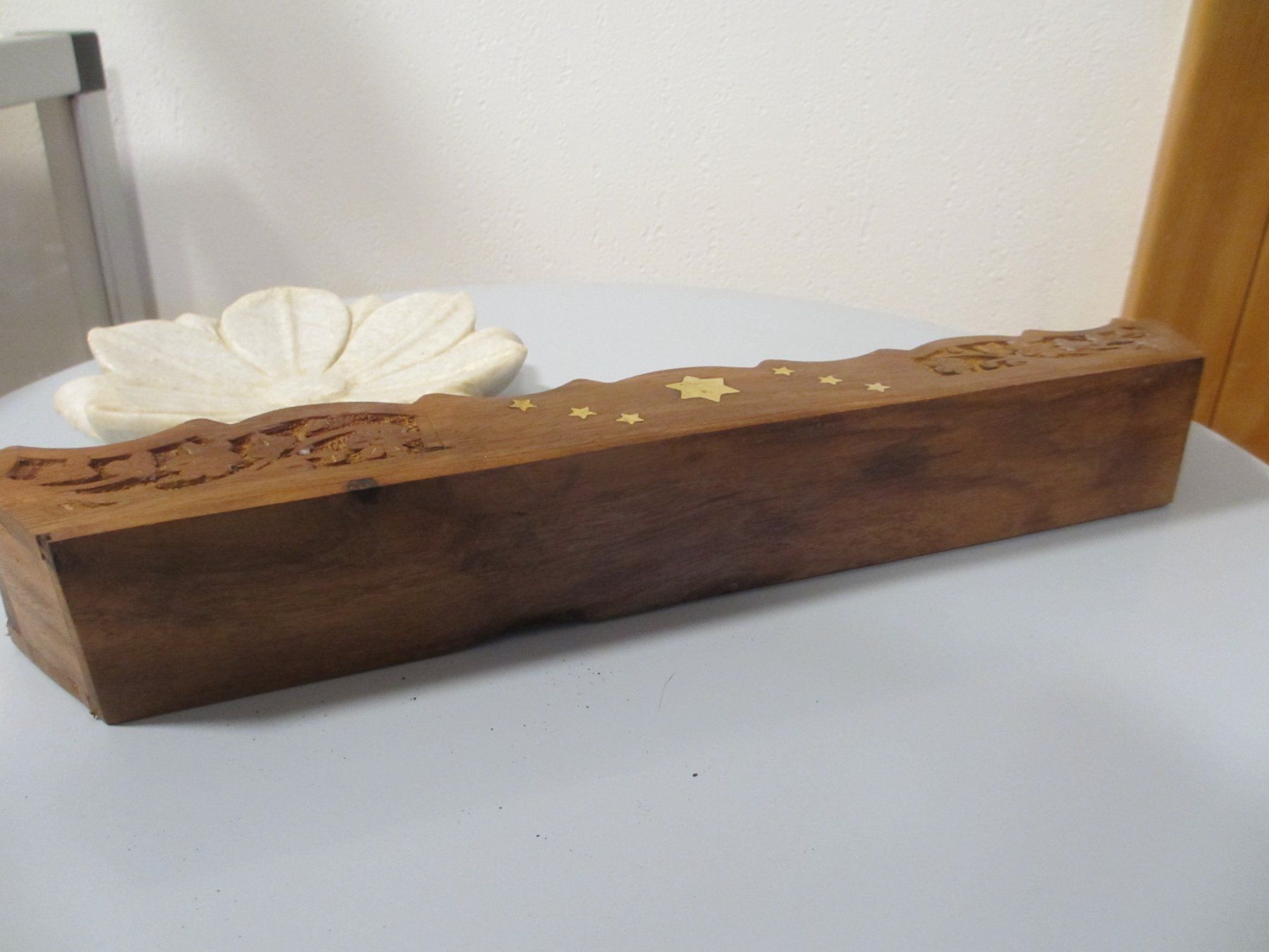 Candele: grosser Räucherstäbchenhalter Holz mit Messingsterne – Nuovo (secondo la descrizione) da Herisau venduto da fan_h9qj 3