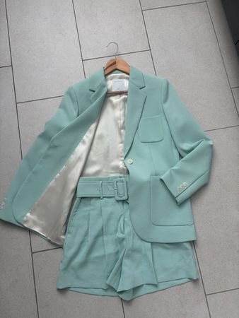 Sandro Damen Anzug Blazer & Short Gr. 36 mint Sommer 2023 Ne