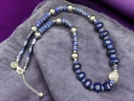 Unikat 💎 Halskette mit Lapislazuli Vintage und neu, Herz
