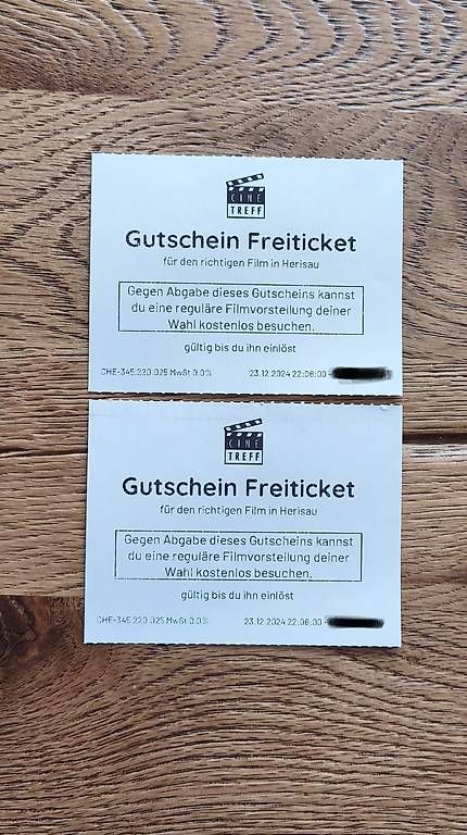 Buoni: Gutscheine: Ciné-Treff Herisau – Usato da St. Gallen venduto da Samsation94