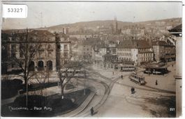 Neuchatel - Place Pury - Tram - animee