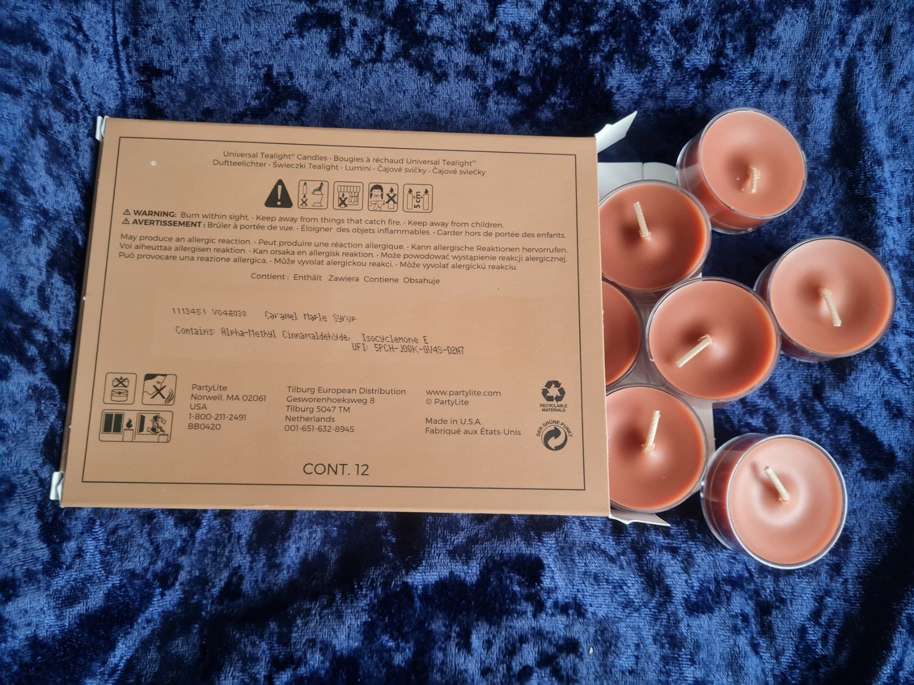 Partylite Candele: PartyLite - 12 Teelichter Caramel Maple Syrup – Nuovo e nell'imballaggio originale da Othmarsingen venduto da Kleibai