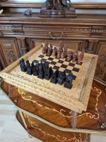 Schachspiel Backgammon Damme 3 in 1 Holz Handarbeit 