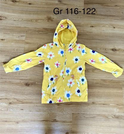 Kinder Windjacke  gelb Blumenmuster Gr 116-122