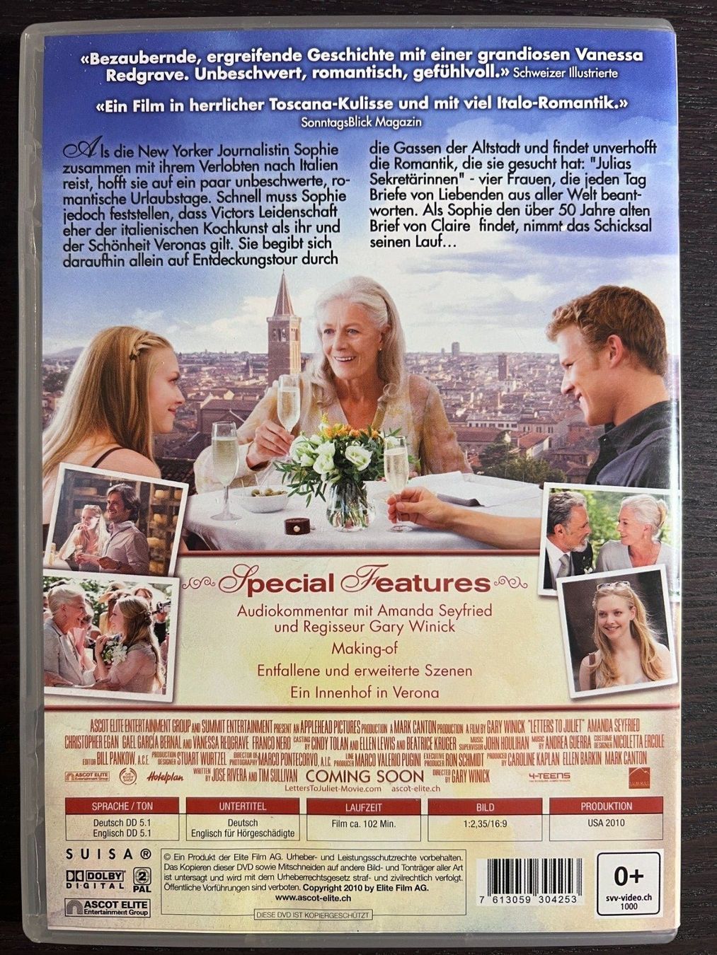 Tutti i DVDs: Letters to Juliet - Briefe an Julia – Usato da Zürich venduto da FilmFreunde 1