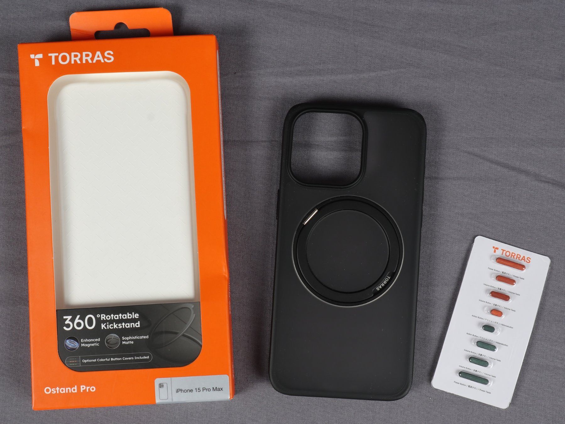 Cover & Protezioni schermo: TORRAS Ostand Pro iPhone 15 Pro Max Black – Nuovo (secondo la descrizione) da Steinen venduto da Restwert_Steinen