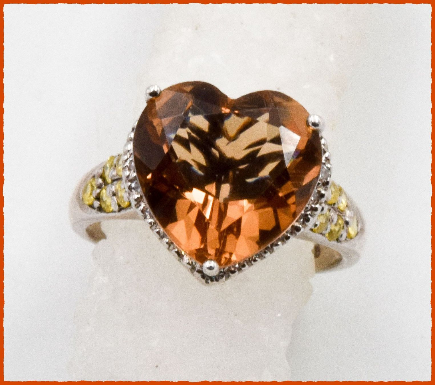 Ringe: ♛ Champagner Quarz / Saphire 925 Silberring – Neu und originalverpackt aus Oberglatt ZH von Hot-Spot 1