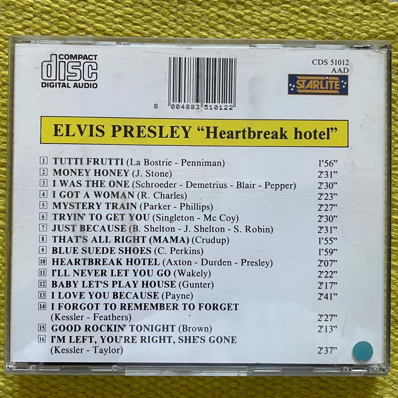 CD: ELVIS PRESLEY-HEARTBREAK HOTEL – Usato da Rorschacherberg venduto da CD-Roli 1
