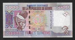 Guinee   5.000  Francs  2006  Bankfrisch