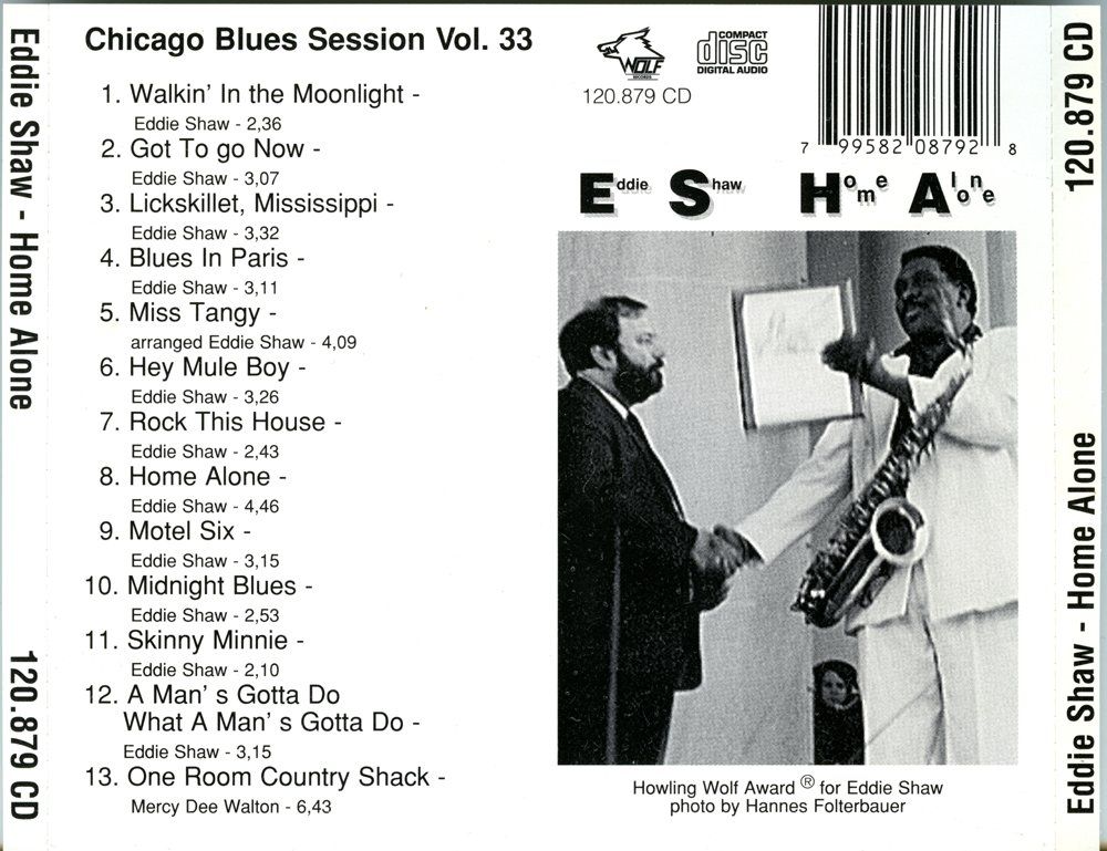 CD: Blues CD: Eddie Shaw "Home alone" (Wolf) – Usato da Hochfelden venduto da mue_lhm9 2