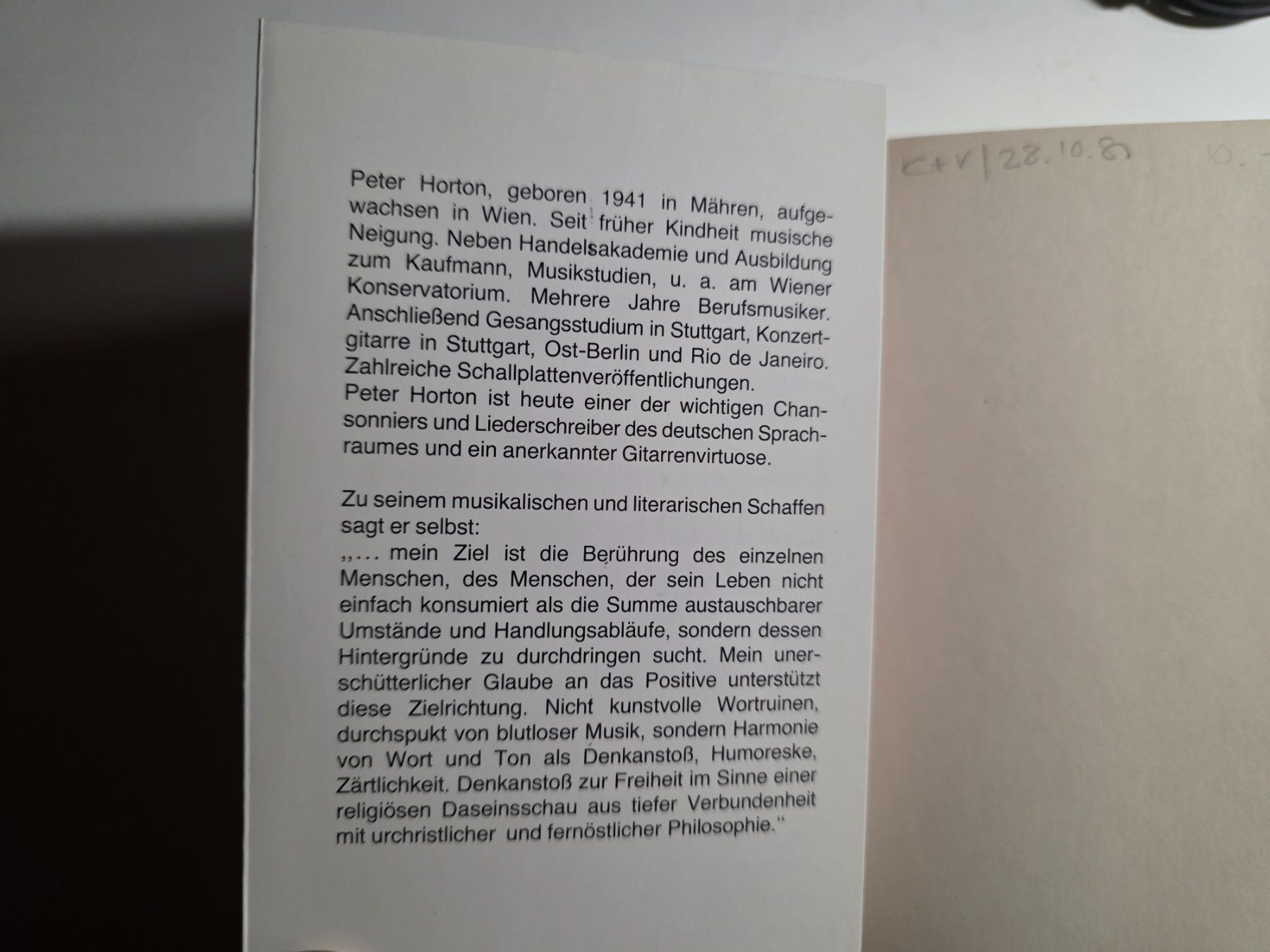 Libri: Peter Horton - Die andere Saite - Naumann 1981 – Usato da Walterswil BE venduto da Lonitti 1