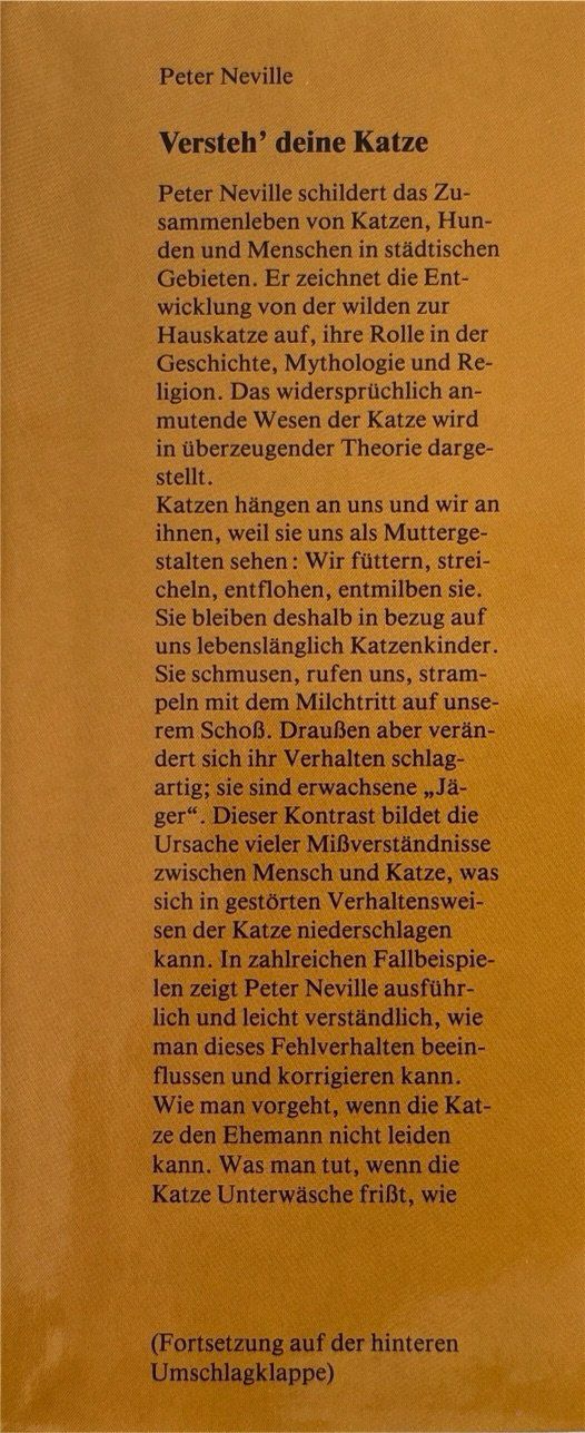 Libri: Versteh deine Katze – Nuovo e nell'imballaggio originale da Sarnen venduto da Livres 2