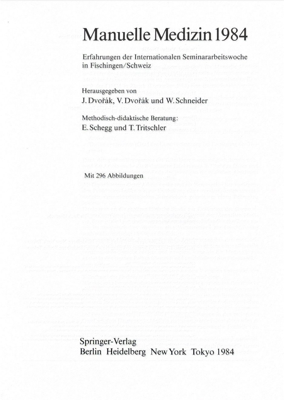 Libri: Dvorak J., Manuelle Medizin 1984 – Usato da Sarnen venduto da Livres 3