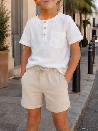 SHORT BEIGE POUR ENFANT
