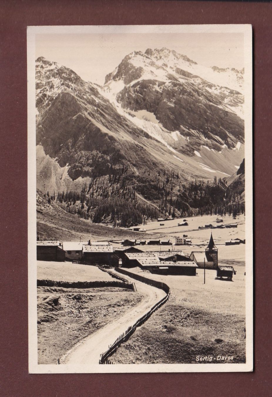 Ansichtskarten: DAVOS - SERTIG - 1932 – Gebraucht aus Pully von nicecards